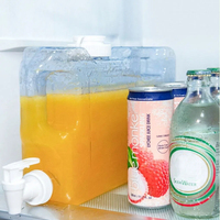 4L Outdoor Drinking Bucket Transparent Large-Capacity Water Storage Container Leak-proof Portable Camping Water Tank