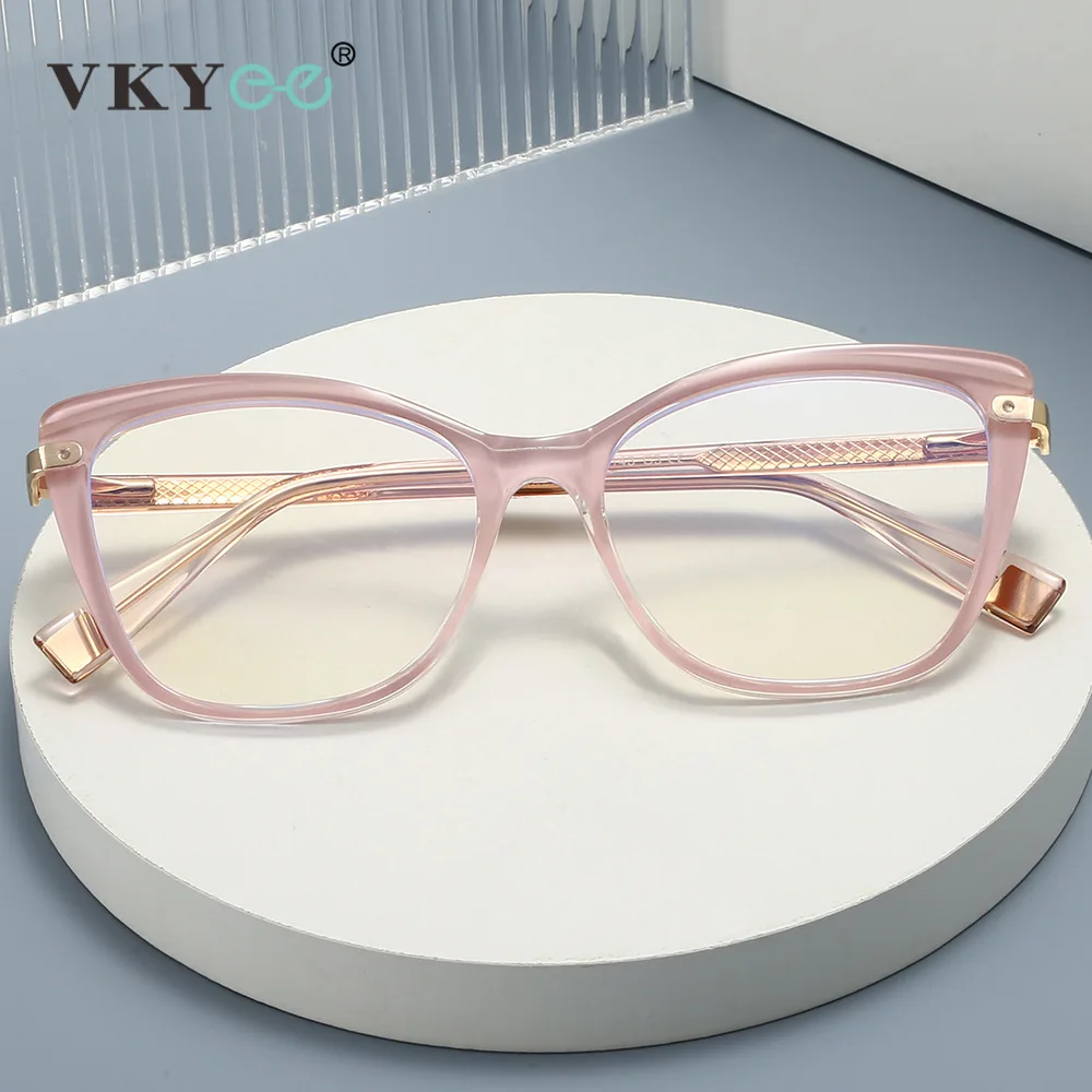 فيكي تصميم فراشة شخصي جديد بسيط للنساء للقراءة نظارات مضادة للضوء الأزرق وصفة طبية قابلة للتخصيص 82007