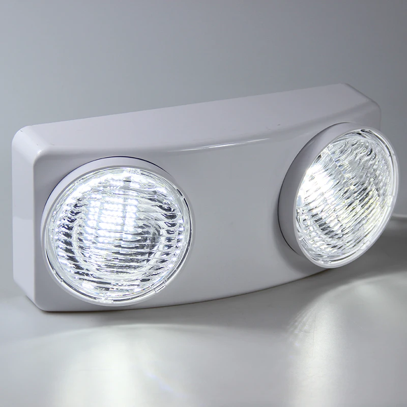 LED Double Lamp Emergency Evacuation Light Wall-mounted Safety Indicator Rechargeable Public Warning Lamps for Power Failure