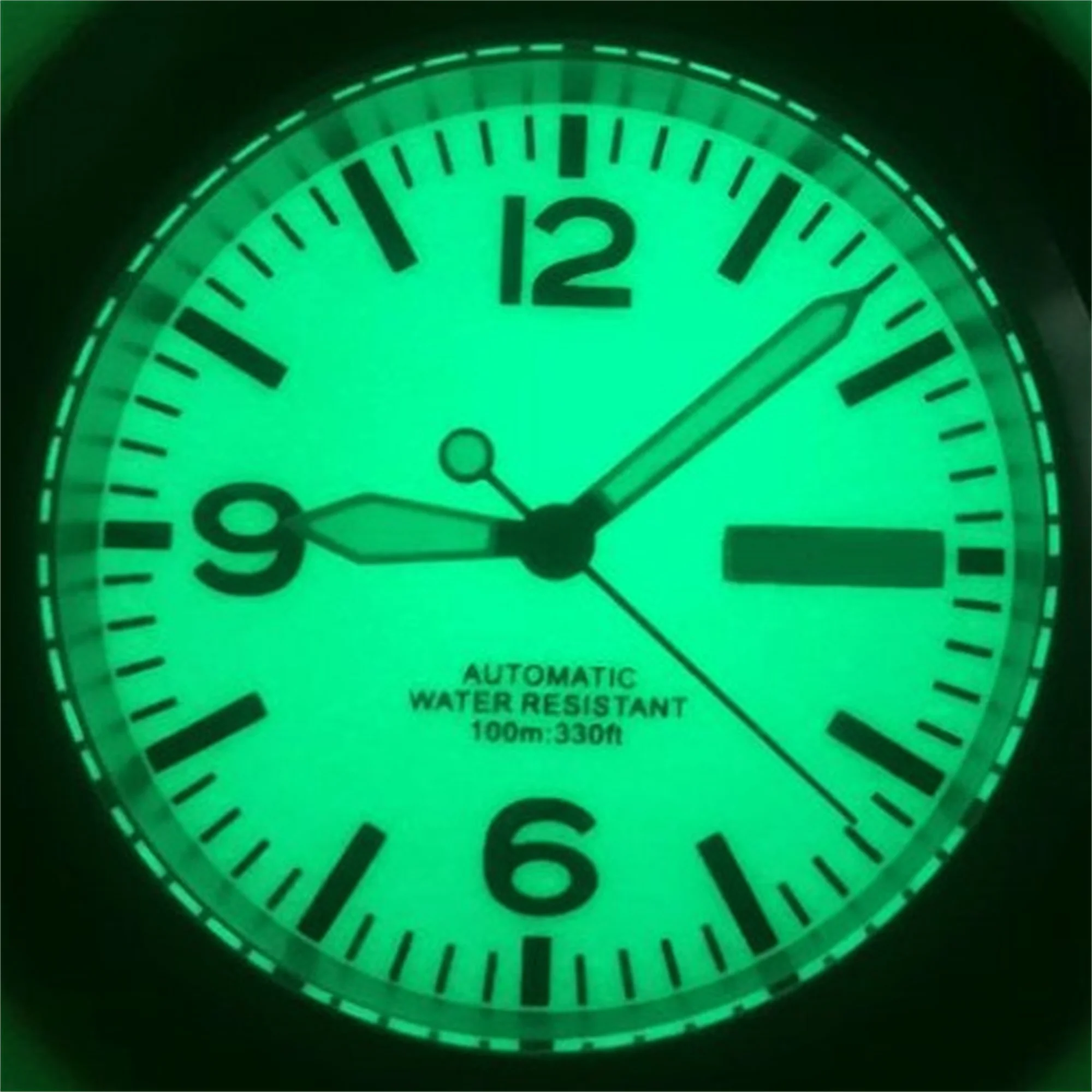 29mm dial Black White Dial With Hands Full Luminous Dial Fit NH34 NH35 NH36 Movement Green Luminous Watch parts