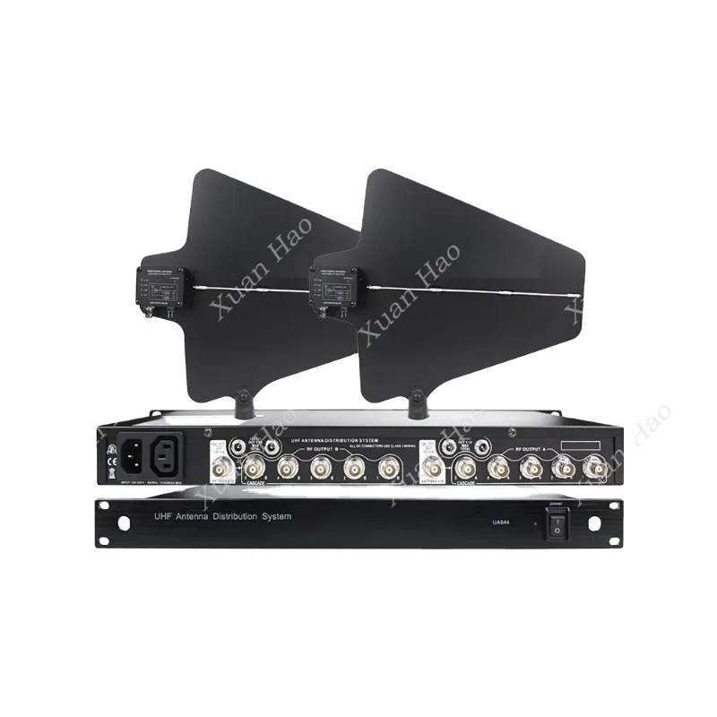 UA844 Wireless UHF Antenna Power Distribution System 500-950 MHz Signal Splitter 5-Channel Combiner Noise Cancelling Microphone