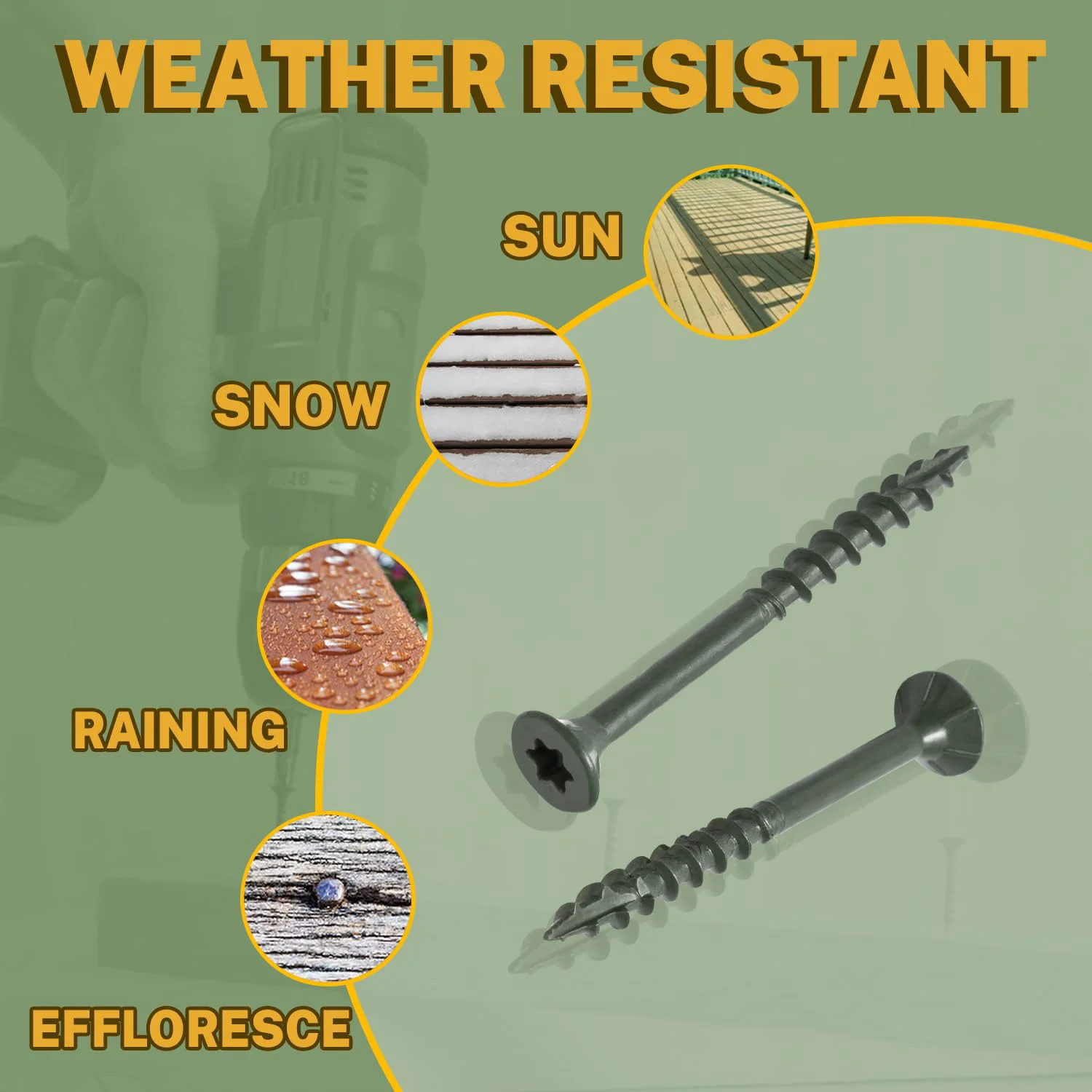 ไดรฟ์ทอร์กซ์ VKKM # สกรูสํารับ 10x4" 100 ชิ้น – ทนความร้อน ทนต่อการสั่นสะเทือนสําหรับบันไดและราวบันได