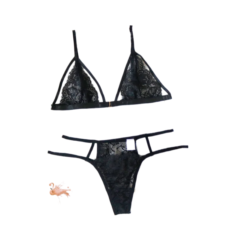 Sexy Lingerie Women's Lingerie Set Lace Underwear Comfortable Wire-Free Bra Small Bust Medium Thick Gathered Sexy Ladies Outfit