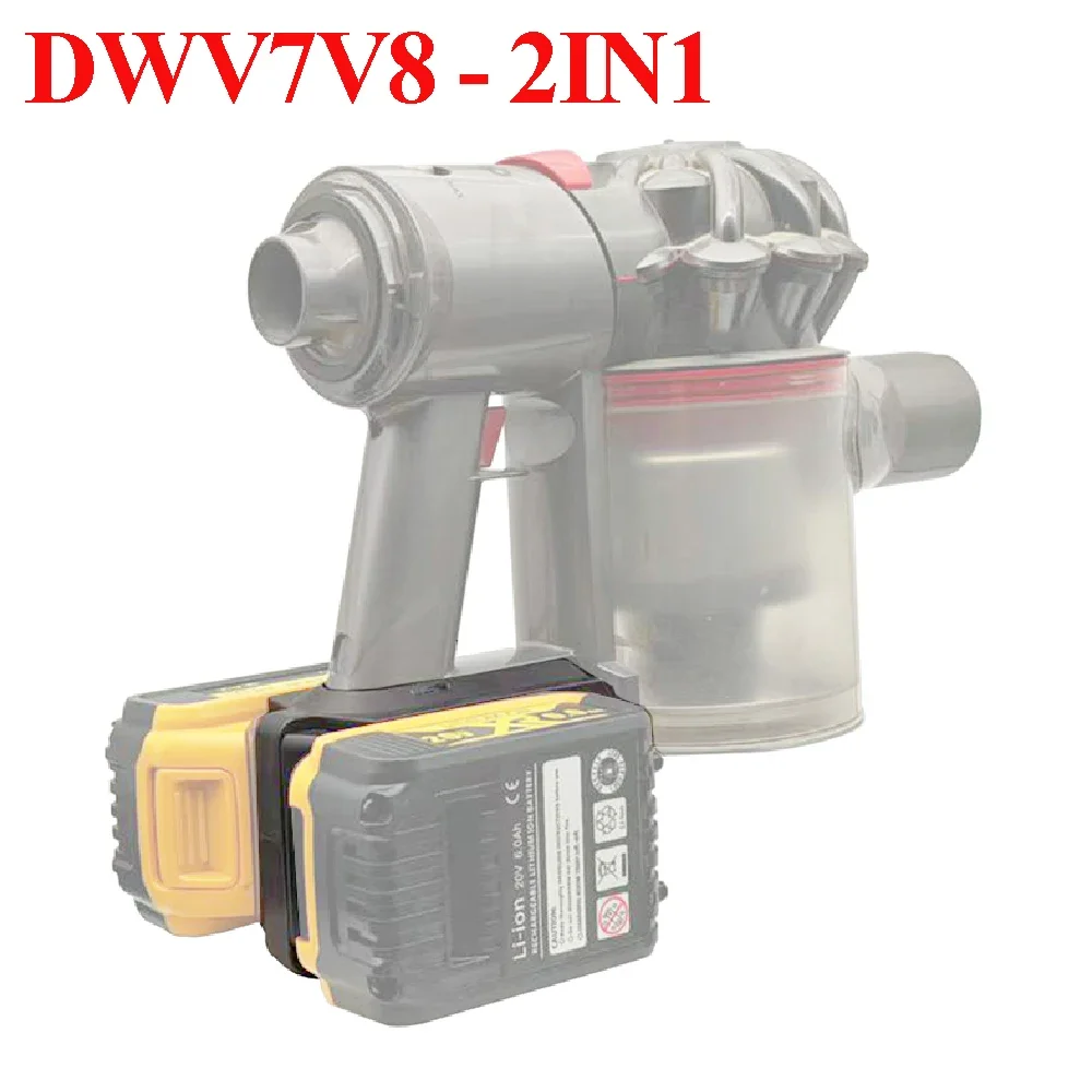 For Dyson V7 V8 Vacuum Cleaners 2-in-1 Dual Battery Adapter For DeWalt For Milwaukee.For Makita For M18 18V Lithium Batteries - view 5