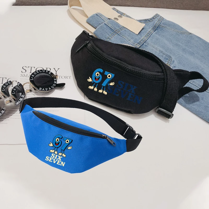 

67, поясная сумка Six Seven Steal A BrainRot, поясная сумка через плечо, водонепроницаемая поясная сумка для бега, живота, мужская спортивная поясная сумка на бедре