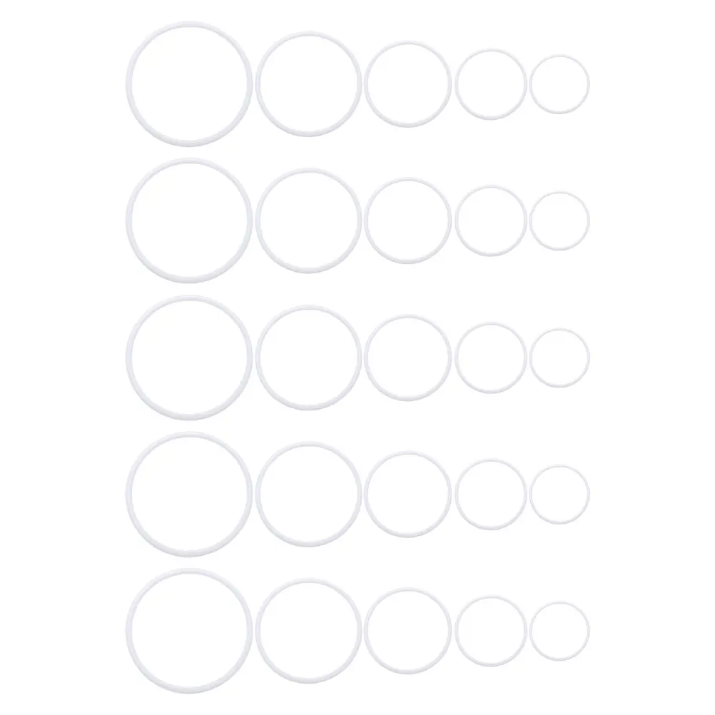 

60pcs Dreamcatcher Rings White Craft Hoops Decor Hanging Circle Dream Catchers Rings Plastic Round Parts Christmas