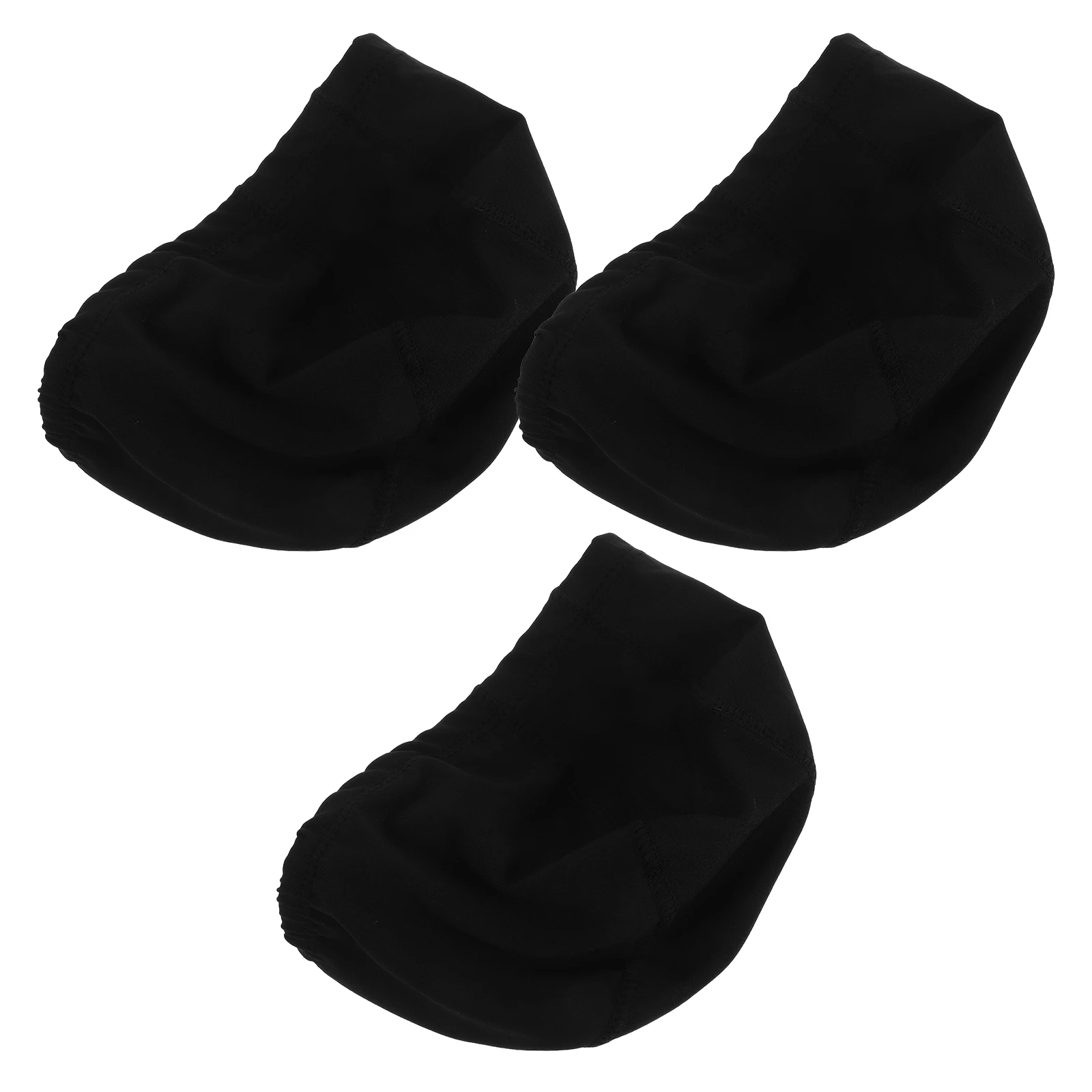

3Pcs Quick Dry Black Swim Cap: High Stretch Swimming Hats for Men, Women, and Youth - Ideal for Leisure and Competitive Swimming