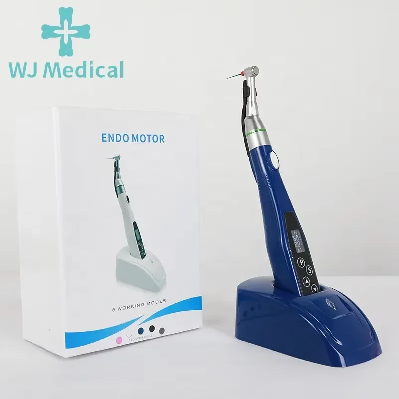 Factory Price Endo Motor Including 16: 1 Contra Angle with Led Display Blue Wireless Charging LED Endomotor