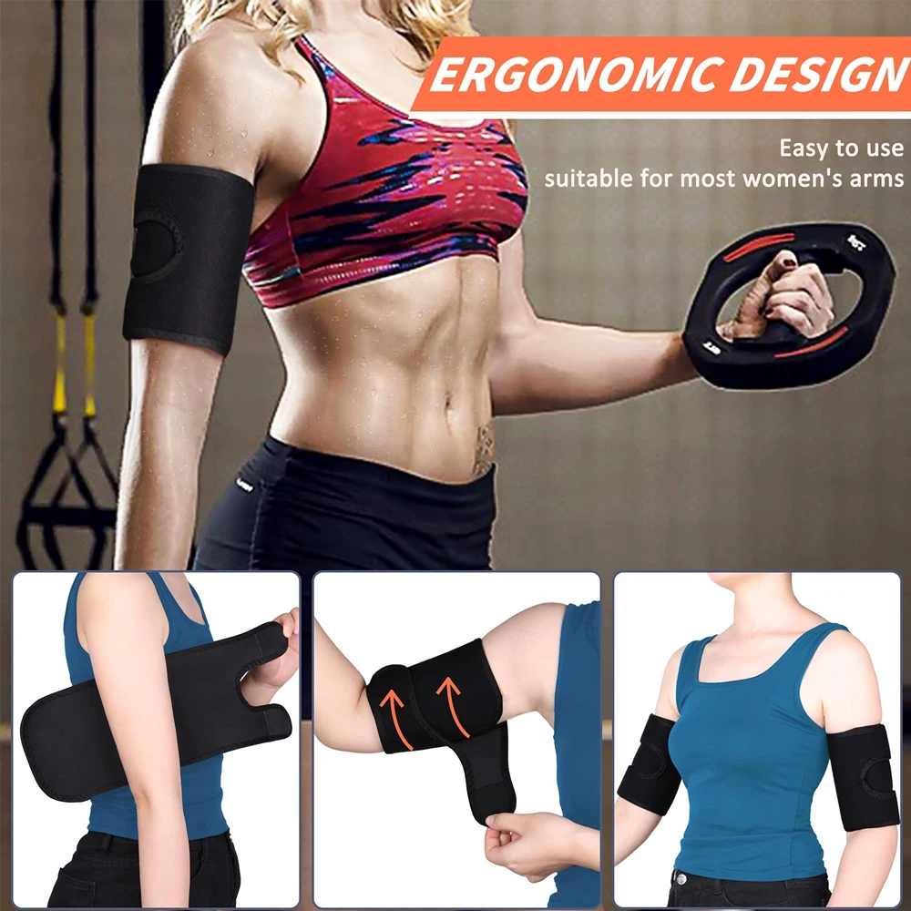 Aparadores De Braço De Sauna Para Mulheres, Bandas De Suor Ajustáveis, Aquecedores De Braço, Shaper Fat Shaper, Envoltórios De Emagrecimento, Treino De Ginástica Esportiva, 1Pc