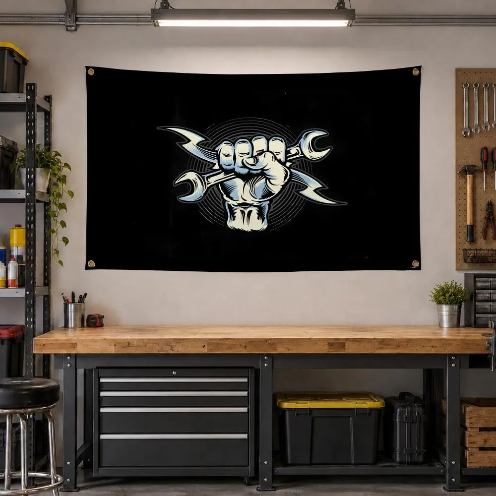 Hardware Klein Tools Electrician Flags Personalized Banner Flag Room Dorm Camping Picnic Garage Bar Outdoor Wall Decor