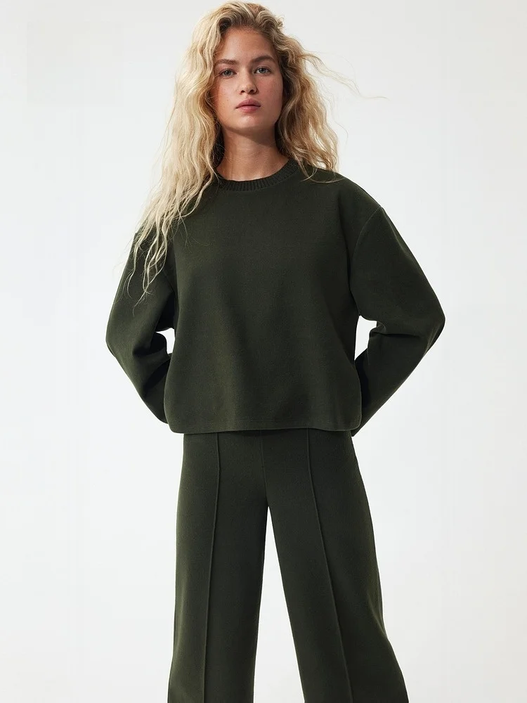 H&M 冬用レディースオーバーサイズフーディー 305328 ポリエステル綿混紡 快適なストリートウェア スタイリッシュでファッショナブルなカジュアルフーディー