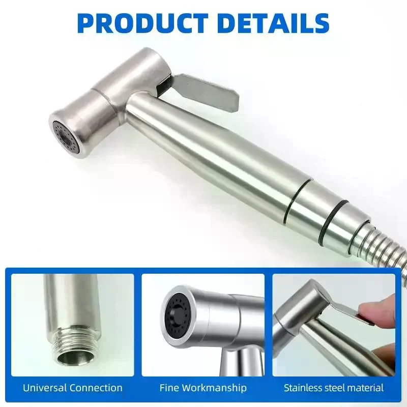 Portable Pressurized Handheld Sprayer Nozzle For Feminine Hygiene Care & Toilet Washing Cleaning Bathroom Accessory