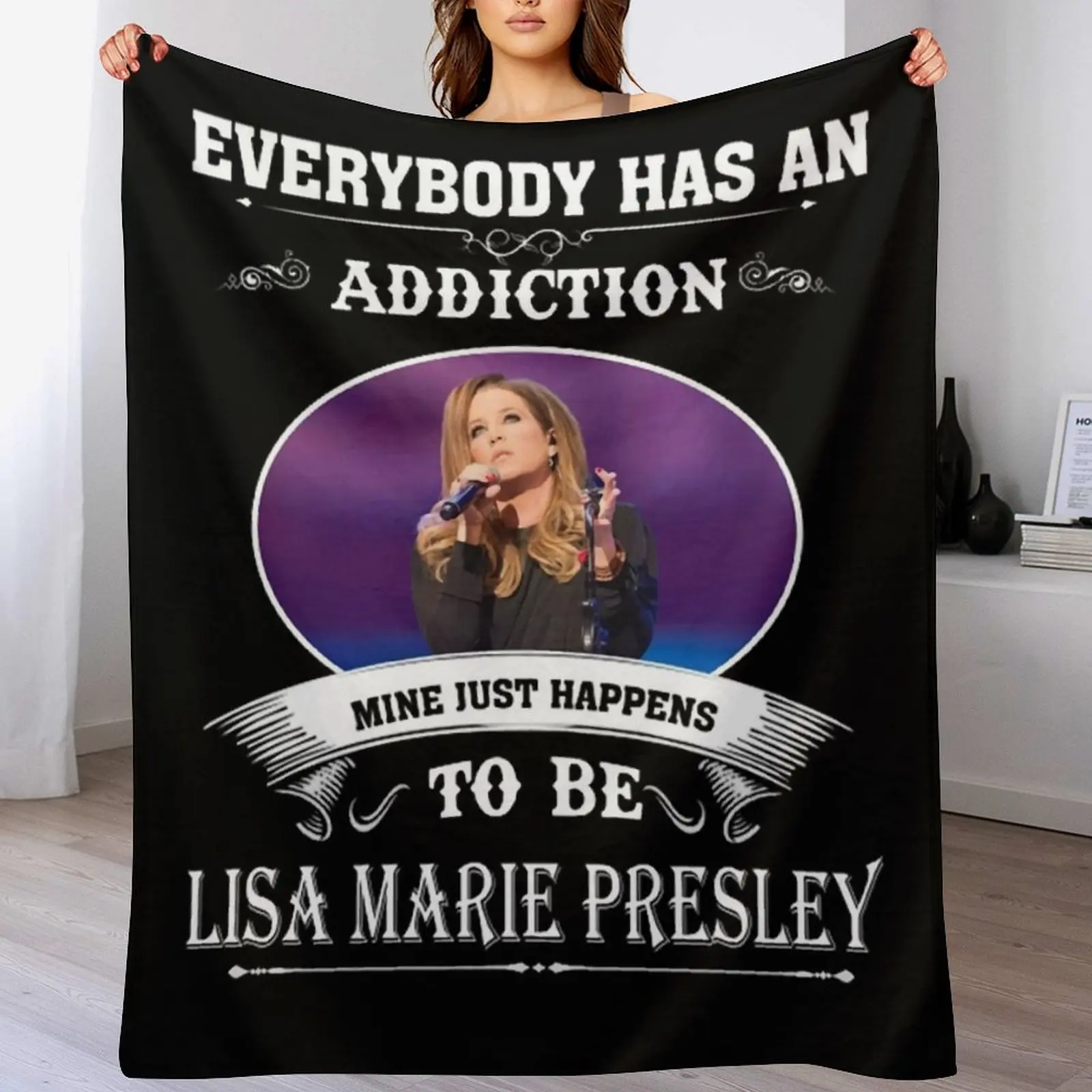 EVERYBODYLisa music Marie Presley Throw Blanket Spring Fall Cozy Throw Blanket for Couch