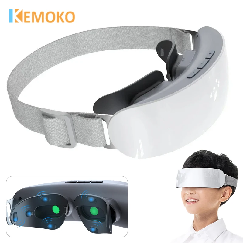 

3D Intelligent Vision Recovery Training Device Intelligent EMS Acupressure Child Restore Myopia Glasses Smart Green Eye Massage