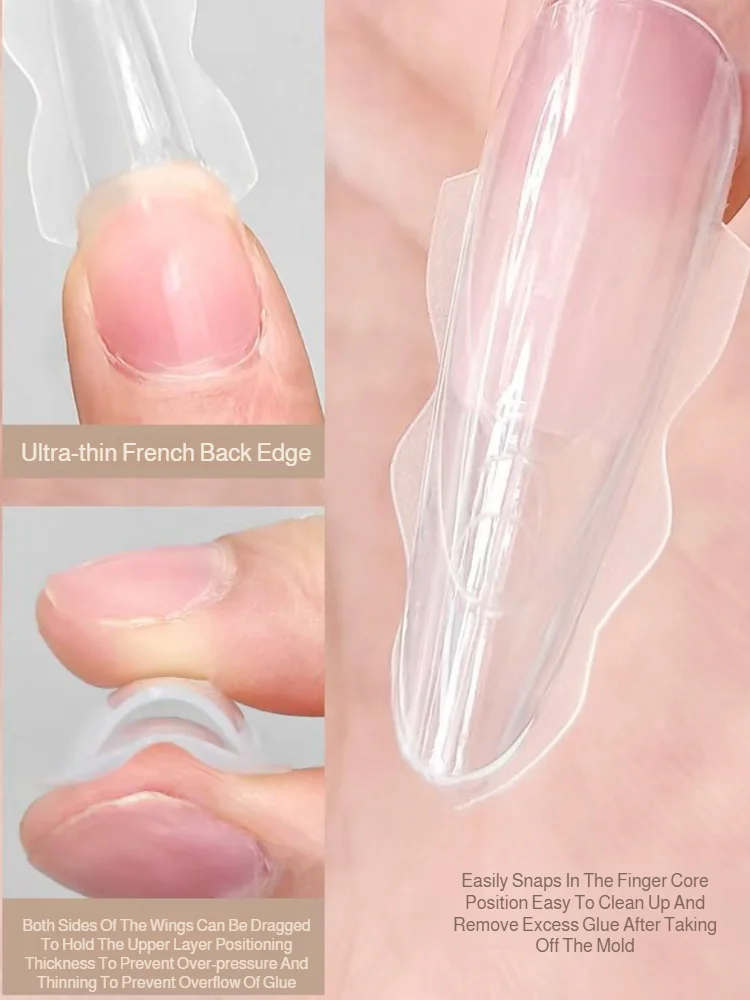 ساندويتش أشكال أظافر مزدوجة 180 قطعة 15 مقاس جديد 2025 ملحقات-شكال مزدوجة نعش اللوز أشكال أظافر مانيكير قالب علوي قالب سفلي #6