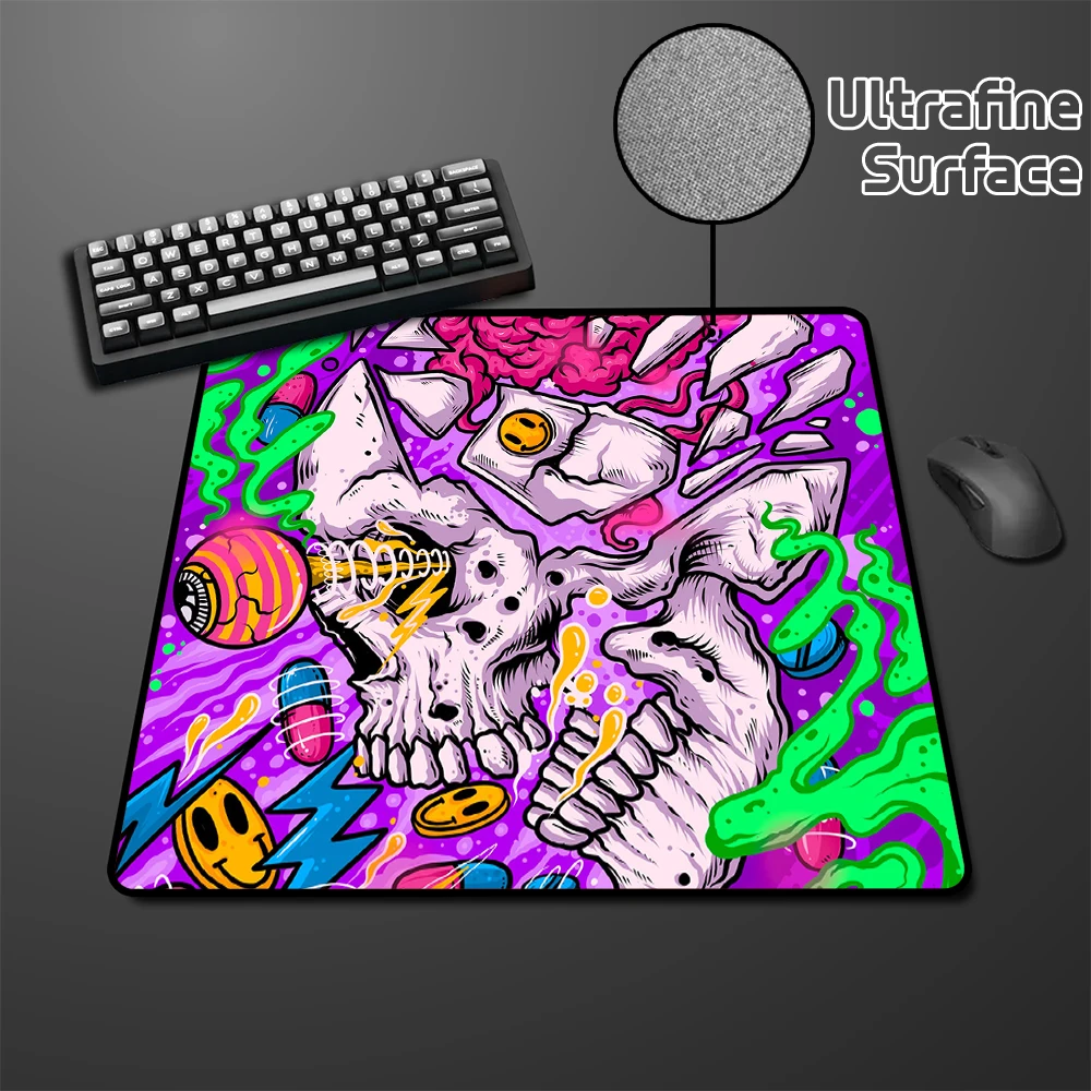 45x40CM High Elastic Non-slip Bottom Mousepad Skull Speed Gaming Mouse Mat Locking Edge Premium Mouse Pad Game E-Sports Desk Mat