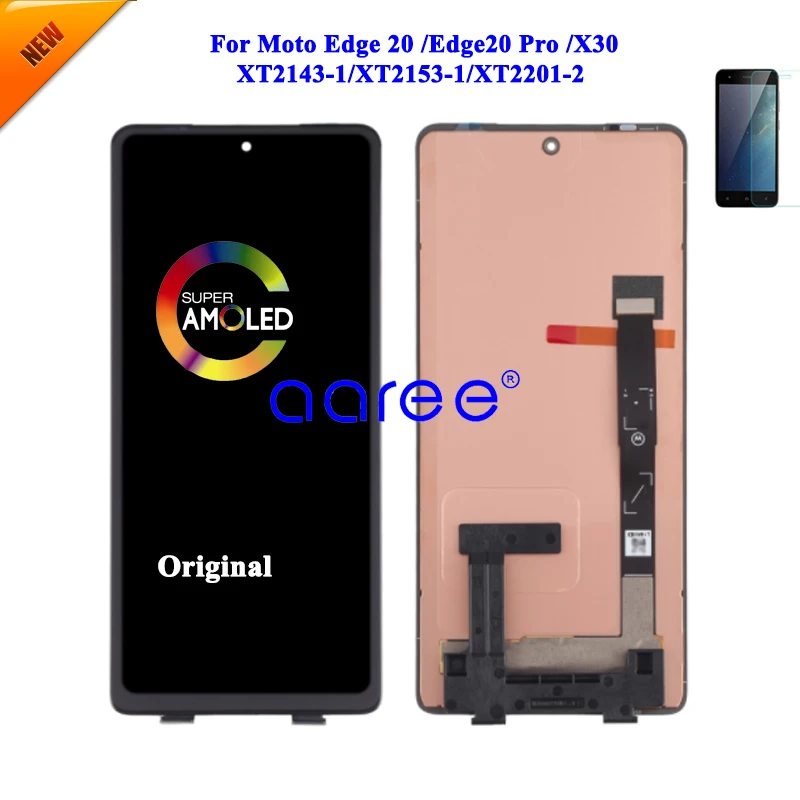 

AMOLED LCD Screen Original For Moto Edge 20 LCD Display For Moto Edge 20 pro X30 Display LCD Screen Touch Digitizer Assembly