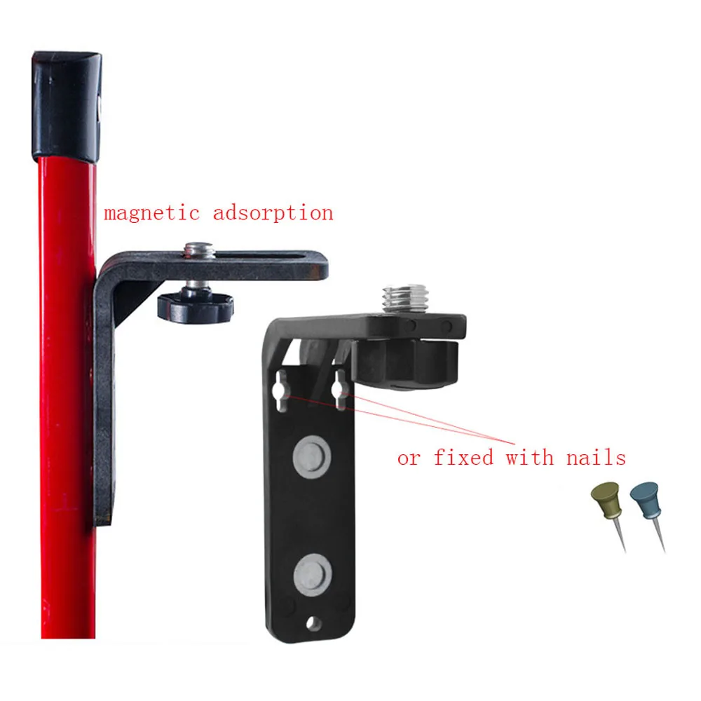 1/4\'\'/5/8\'\' L Type Laser Bracket Super Strong Magnetic Laser Leveling Support Attracts Laser Level Adjustable Hang Wall Bracket