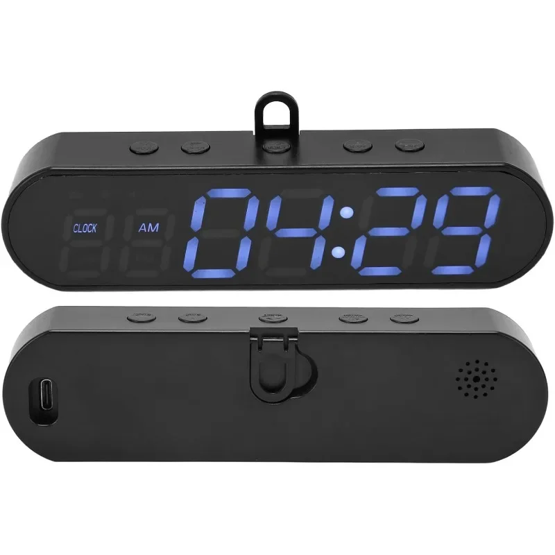 Portable Gym Timer USB Rechargeable Interval Stopwatch with Buzzer Magnetic Large Display Fitness Training Clock