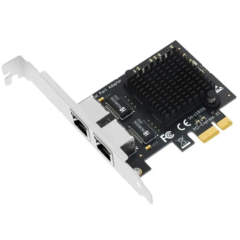 25gb-pcie-network-card-pci-express-x1-to-2-port-rj45-gigabit-ethernet-nic-2500mbps-network-adapter-rtl825bg-chip-for-pc-desktop