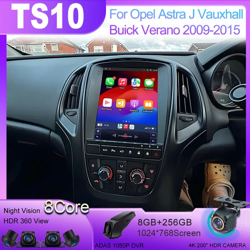 Android 15 para Opel Astra J Vauxhall Buick Verano 2009-2015 unidad principal de navegación GPS para coche Radio automática reproductor Multimedia estéreo