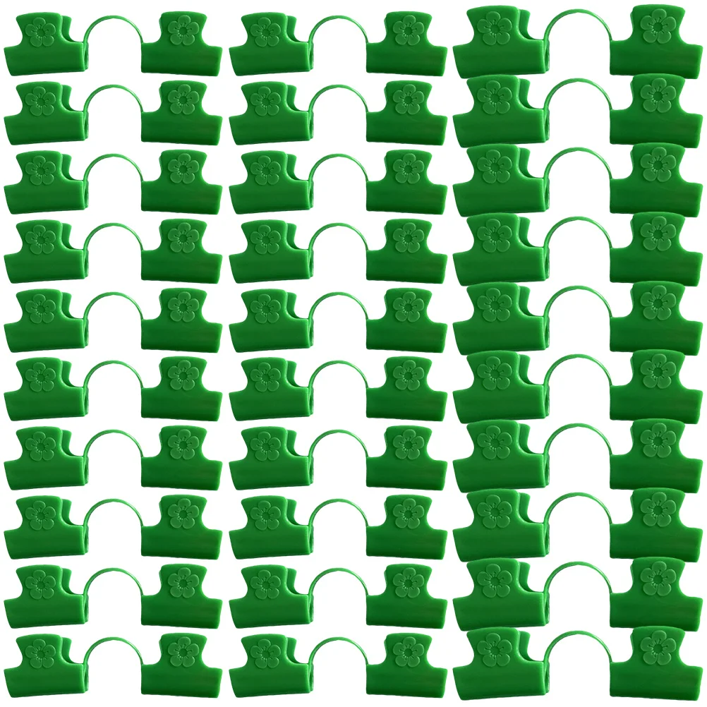 

30pcs Garden Greenhouse Film Clamps Plastic Plant Cover Clips Double Head Tarp Accessories Netting Tunnel Hoop Fixing for Grow