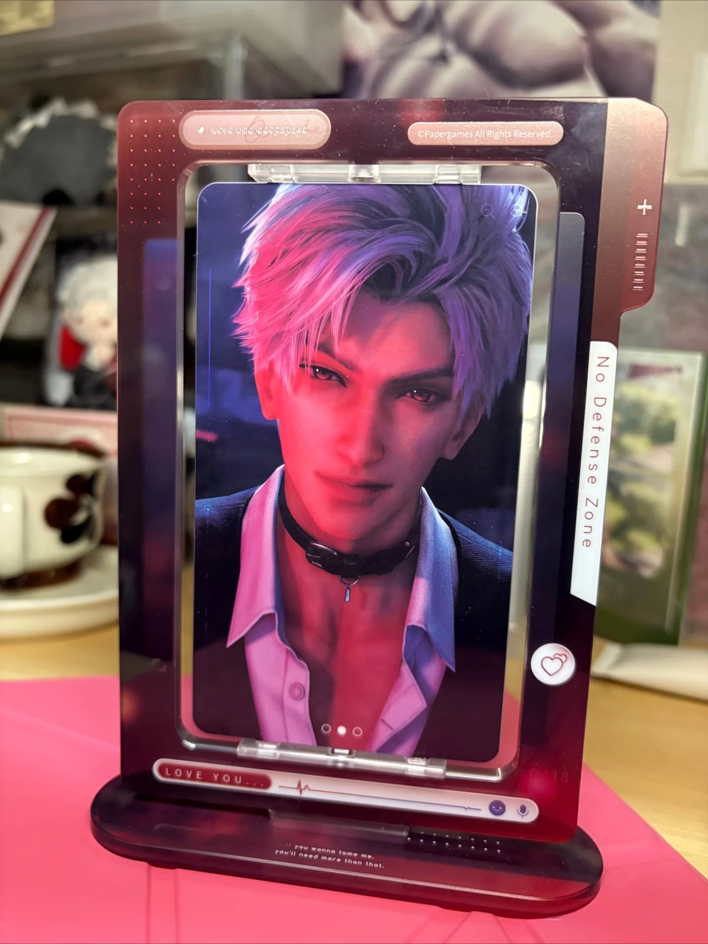 Officieel op voorraad Love and Deepspace Wander in Wonder Sylus Roterende standaard Paspoorthouder Badge Bagagelabel Kaarthanger