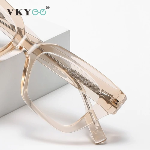 Imagen 2 del producto VICKY, diseño Simple, rectángulo transparente, antiluz azul para hombres, gafas para miopía personalizables, gafas de lectura graduadas para mujeres LS001
