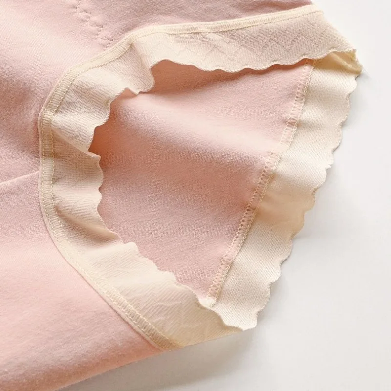 Ladies High Waist Underwear Women Pure Color Seamless Panties Sexy Large Size Cotton Bow Knot Briefs Wrapped Hip Triangle Pants