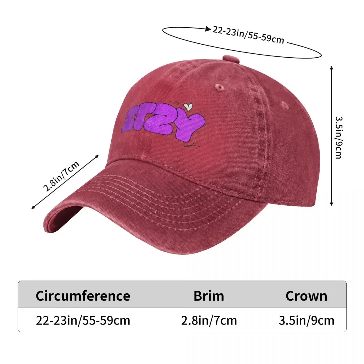 Itzy kpop love purple Baseball Cap Military Tactical Cap foam party Hat Trucker Cap Funny hats Sun Hats For Women Men's