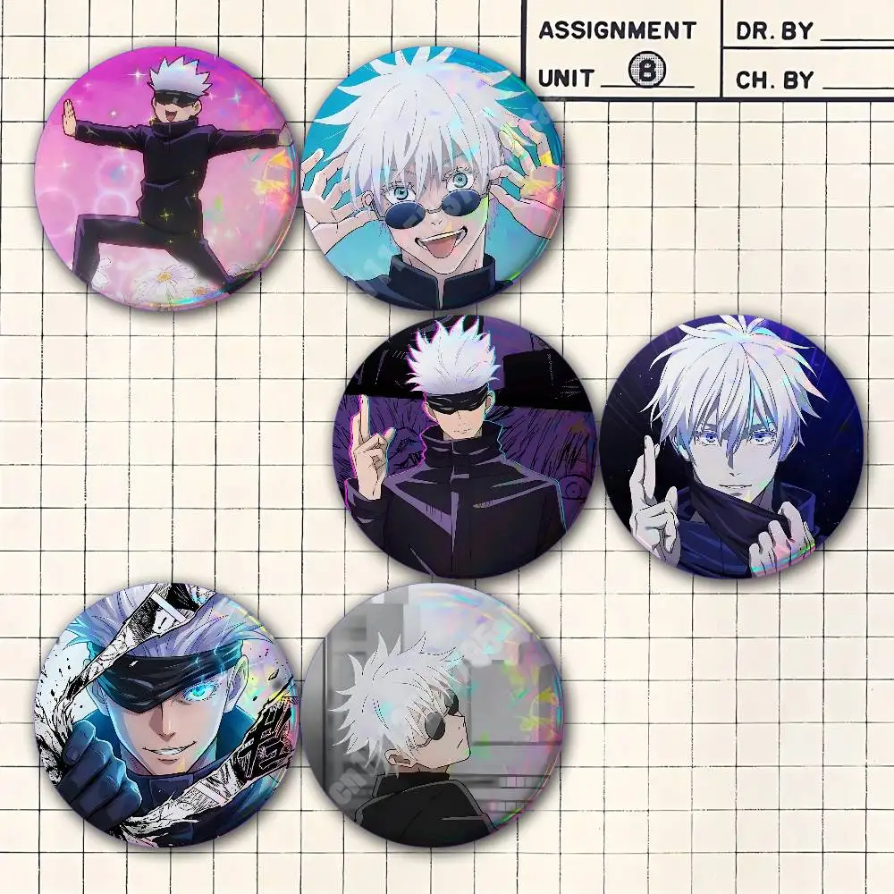 G-Gojo Satoru Button Badge 2PC Sets Diameter 25mm/32mm/44mm/58mm/75mm Souvenir Fans Collection