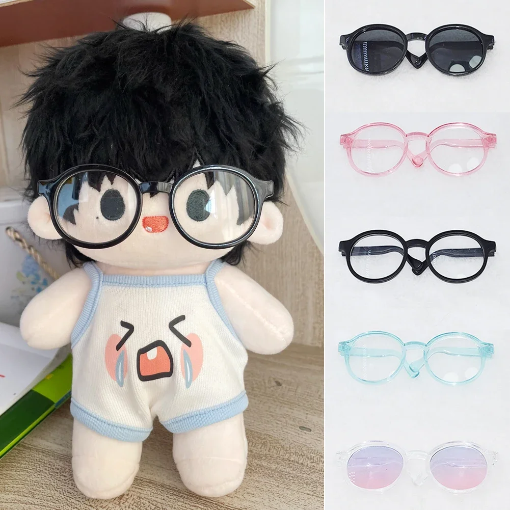 Mini Doll'S Accessories for Liila LUCKY CAT for Labubu for 10cm Cotton Doll Foldable Glasses with Lenses Dolls DIY Decorate