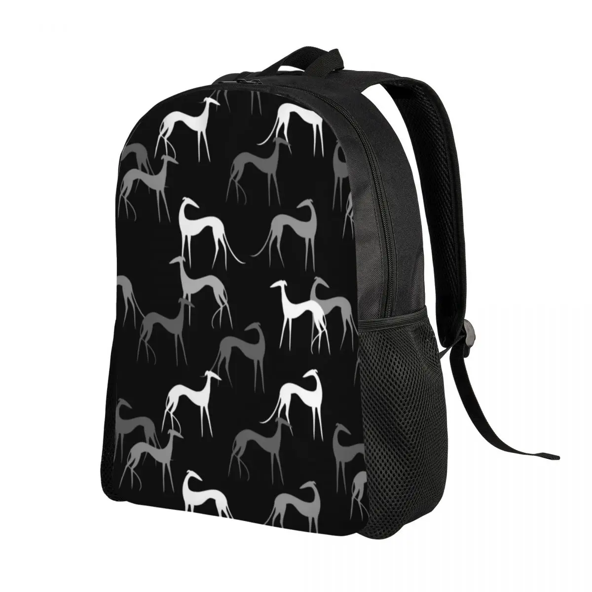 Mochila Escolar Impermeável para Mulheres e Homens, Mochila Bonito Sighthounds, Escola Universitária Greyhound, Whippet Dog Bag, Printing Bookbag