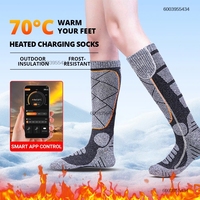 APP Control Heated Socks Rechargeable 5000mah Electric Heated Skiing Socks Outdoor Sports Foot Warmer Winter Thermal Socks