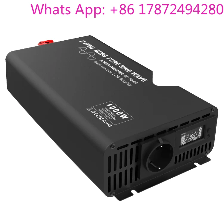 1000W Smart DC to AC Inverter Converter Pure Sine Wave Power for Home/Car Appliances Remote Control 12V DC to 110V 120V 220V