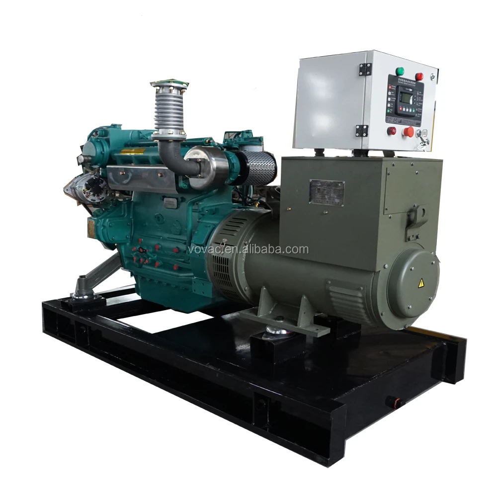 Sea Water Cooling Weichai 30KVA Marine Diesel Generator For Fishing Vessels