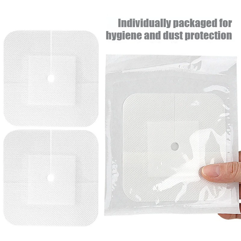 Picture 3: 10Pcs Feeding Tube Dressing Adhesive Split Drain Gauze Sponge PEG Catheter Stabilization Holder Incision Surgery Wound Care Pad