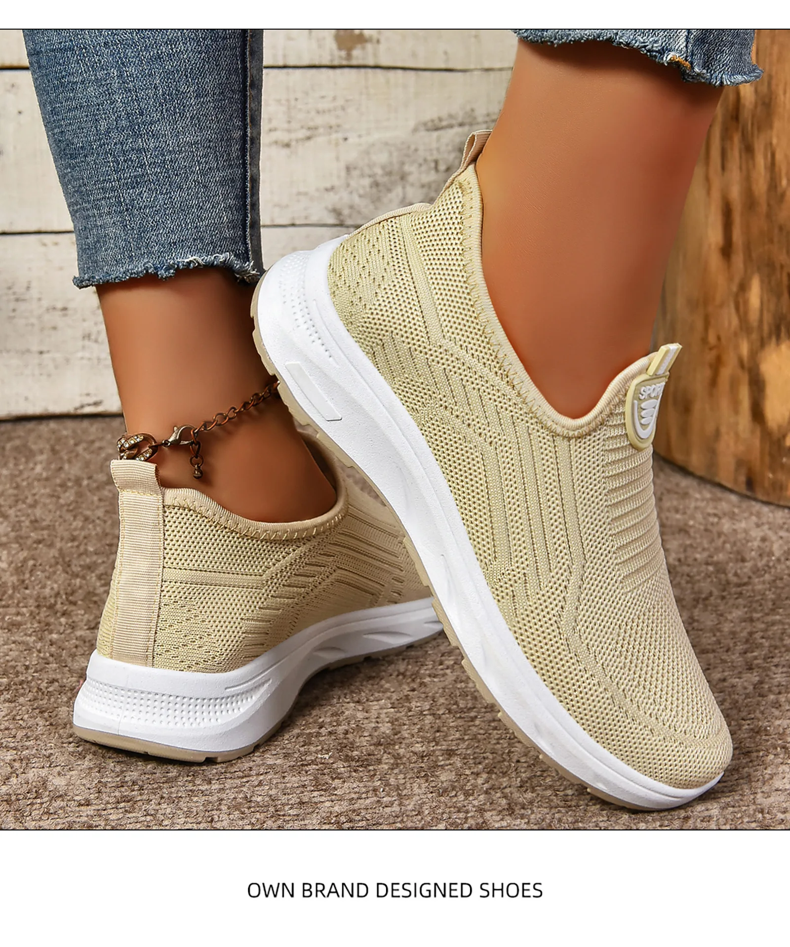 Damen Sommer Alltags-Freizeitschuhe PVC-Material Atmungsaktiv Leichtgewichtig Weiche Sohle Einfach zu Tragen – Detail 10