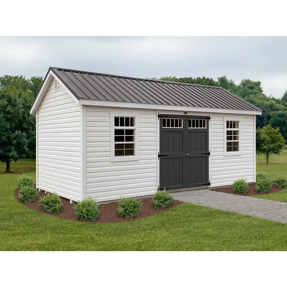 14x21 Shed Window, Tempered Glass Sliding Window, White, 1-Pack