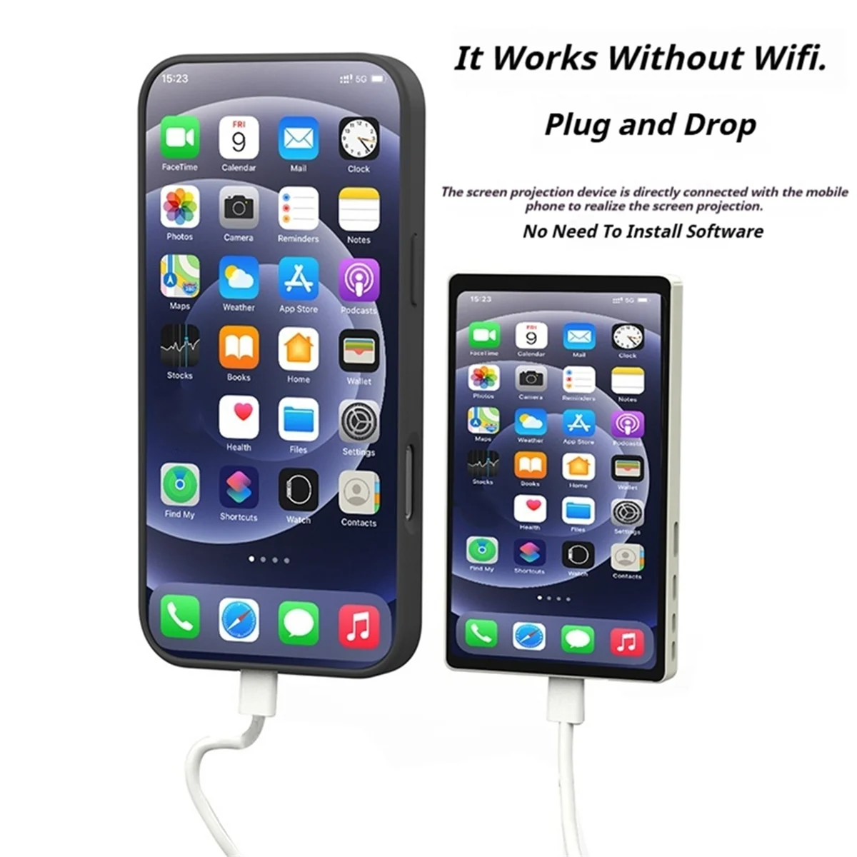 

A97ZZ For Magsafe Vlog Phone Selfie Screen Display Selfie Phone Rear Camera Screen Live Monitor for IPhone Android Phones