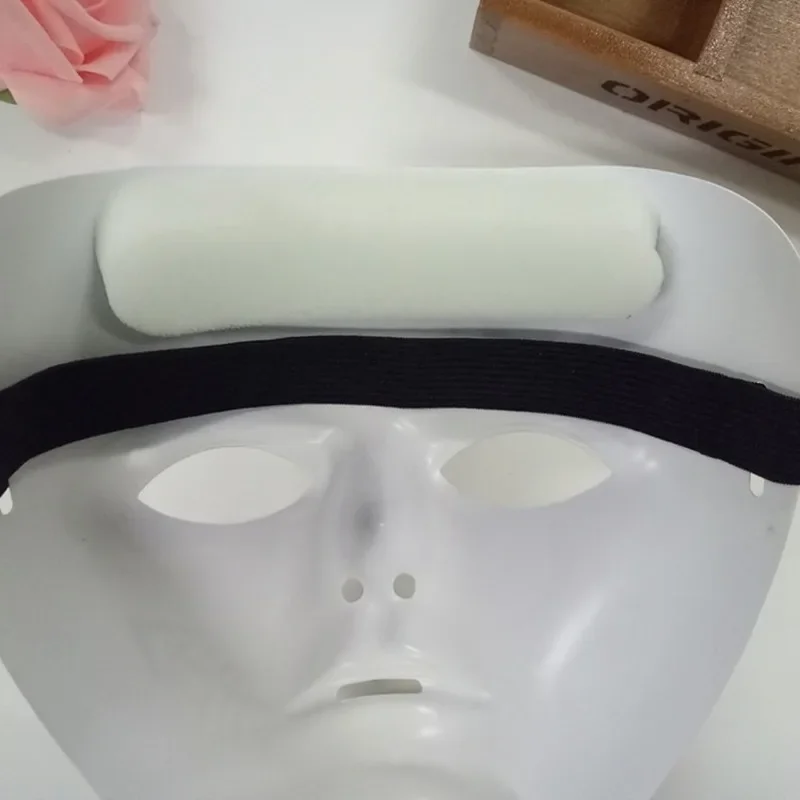 قناع مخيف مرسوم يدويًا من مادة PVC للبالغين لحفلات الهالوين، لوازم حفلات تنكرية، ماسكارا ماسكارا