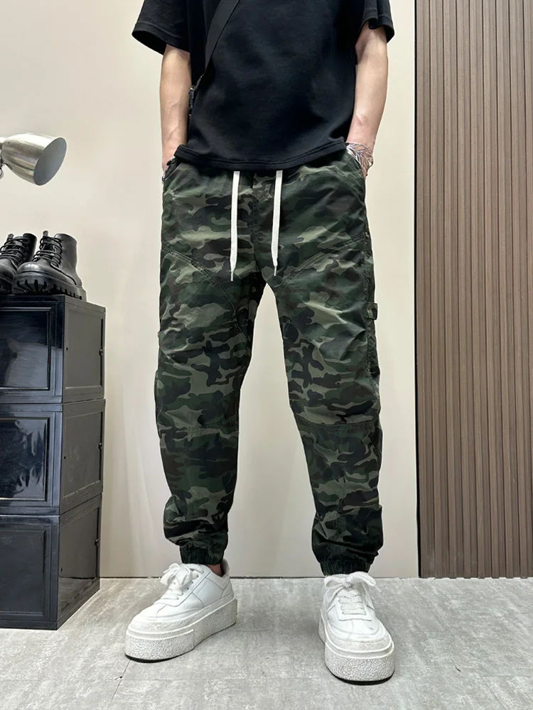 

Camouflage Loose Fit Casual Pants Men's Summer New Outdoor Qui Dry Faion Brand Design Trendy Loose Trousers Workwear
