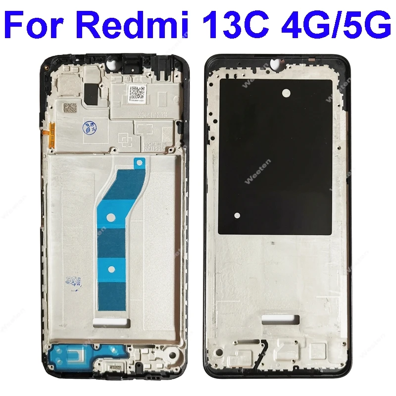 

Корпус средней рамки ЖК-дисплея для Xiaomi Redmi 13C 4G 5G LCD передний корпус средняя рамка Корпус Запасные части для ремонта