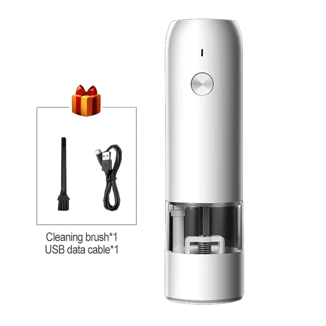 Elektrische Automatische Zout En Pepermolen Set Oplaadbare Met Usb Gravity Spice Mill Verstelbare Specerijen Grinder Keuken Gereedschap