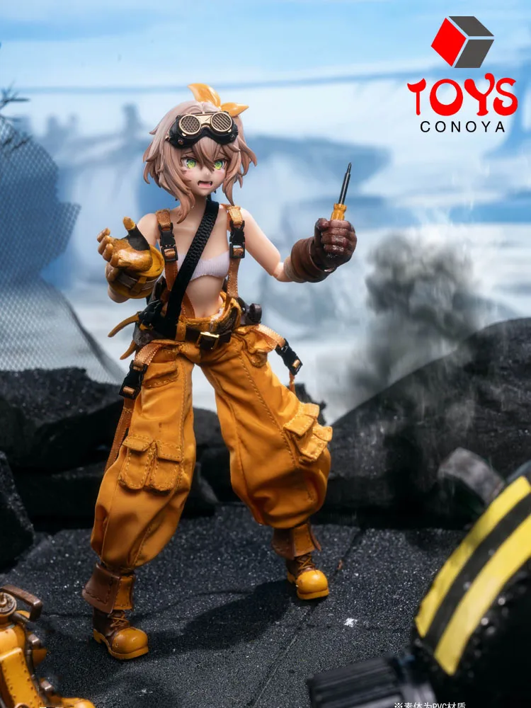 In Stock HASUKI PA007 1/12 Female Soldier Pocket Art Series Mechanic Fiona Full Set 6-incesh Action Figure Model Collection