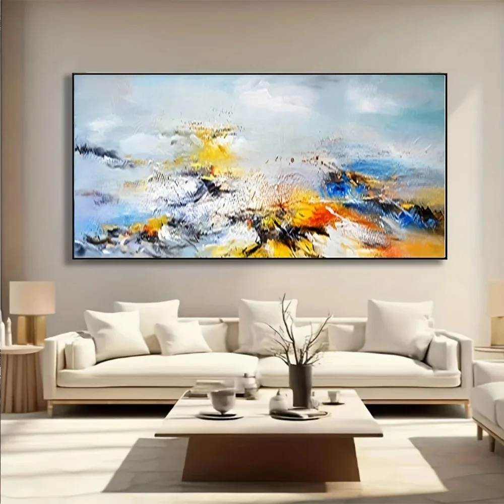 

Large Abstract Wall Art Painting Hand-painted Abstract Colorful Canvas Art Paintings Textured Painting for Living Room Decor