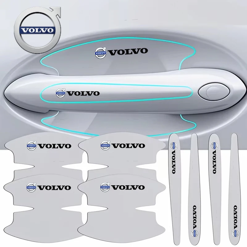 

For Volvo 8Pcs Car Door Bowl Anti-scratch Sticker Handle Protection Decals For Volvo XC90 V90 V60 XC60 V40 EC40 EX40 S80 S60 S90