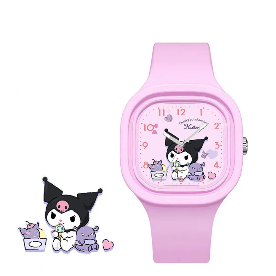 Sanrio Kawaii Hello Kitty Watch My Melody Cinnamoroll Student Cartoon Versatile Silicone Watch Children\'s Toys Festival Gift