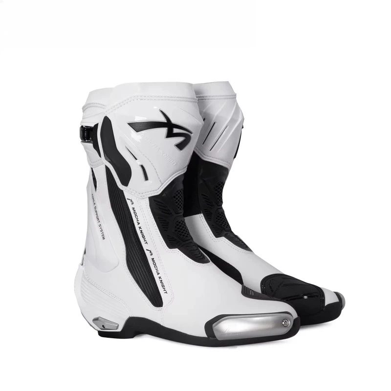 Mocha Motorcycle Boots CE Certification Professional Track Riding Botas BENKIA Double-Layer Waterproof Boots