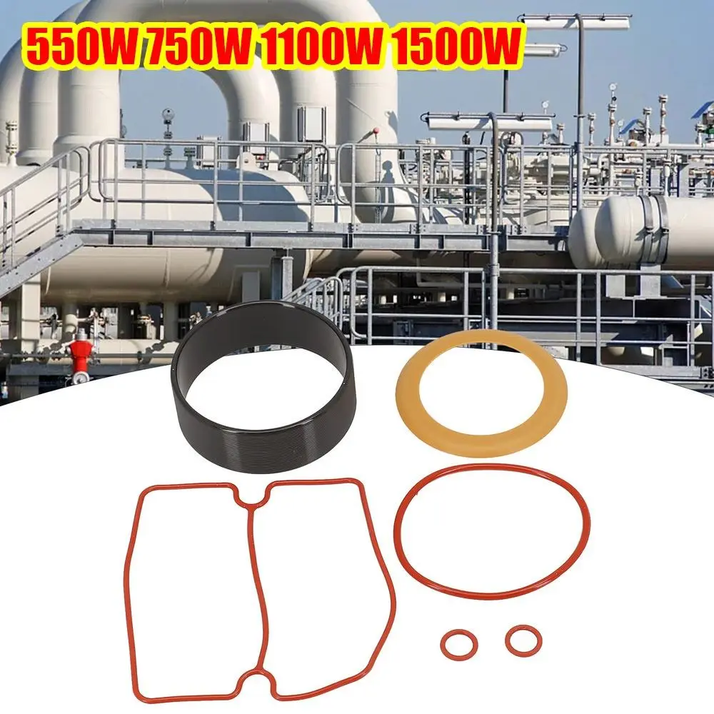 1Set 550W 750W 1100W 1500W Air Compressor Piston Ring Kit Nitrile Rubber Cylinder Sleeve Cylinder Sleeve Kit Square Gasket